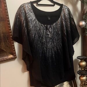 AGB Black and Silver Shimmer Blouse